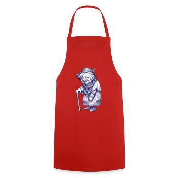 Surreal granny - Cooking Apron - red - Front - AI Model Male 185 dark (185cm)