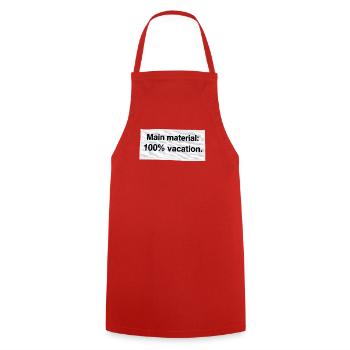 100% holiday – tropical break - Cooking Apron - red - Front - AI Model Male 185 dark (185cm)