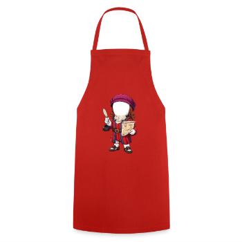 Gigi davinci - Cooking Apron - red - Front - AI Model Male 185 dark (185cm)