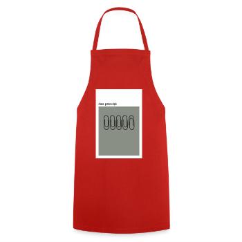 Chaos German Style Paper Clip - Cooking Apron - red - Front - AI Model Male 185 dark (185cm)