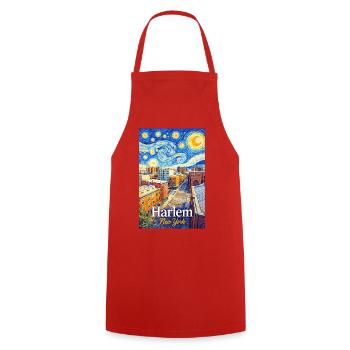 Harlem Night City Star Style - Cooking Apron - red - Front - AI Model Male 185 dark (185cm)