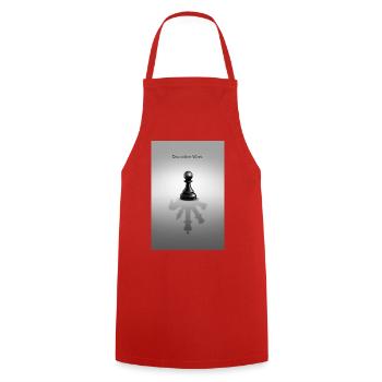 La discipline l’emporte sur la conception de mentalité - Tablier de cuisine - rouge - Devant - AI Model Male 185 dark (185cm)