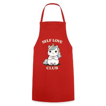 Love Self Love Single Shirt Motivation mignonne - Tablier de cuisine - rouge - Devant - AI Model Male 185 dark (185cm)