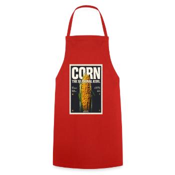 Corn: The Seasonal Icon - Cooking Apron - red - Front - AI Model Male 185 dark (185cm)