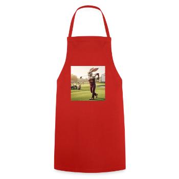 Golf Bunny in Maroon Polo - Cooking Apron - red - Front - AI Model Male 185 dark (185cm)