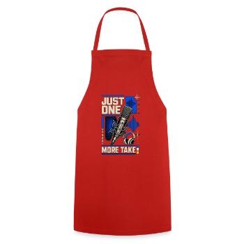 JUST ONE MORE TAKE - Tablier de cuisine - rouge - Devant - AI Model Male 185 dark (185cm)