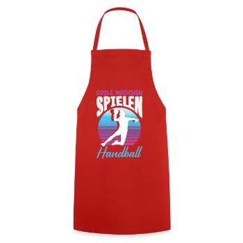 Handball Handballer Handball Trainer Fan Geschenk - Kochschürze - Rot - Vorne - AI Model Male 185 dark (185cm)