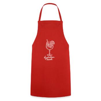 Drinking Break - Cooking Apron - red - Front - AI Model Male 185 dark (185cm)