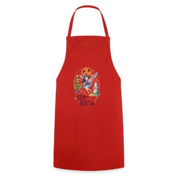 Bretagne un peu de magie beaucoup de BiZouH  - Tablier de cuisine - rouge - Devant - AI Model Male 185 dark (185cm)