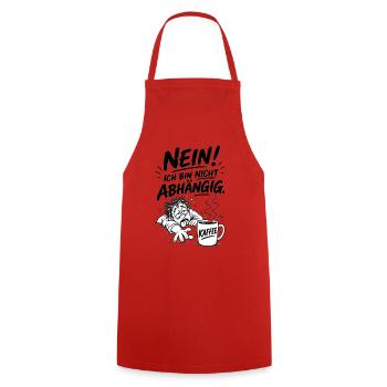 Kaffee Abhängig - Kochschürze - Rot - Vorne - AI Model Male 185 dark (185cm)