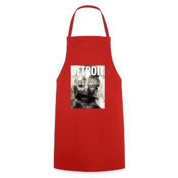 Detroit Noir - Kochschürze - Rot - Vorne - AI Model Male 185 dark (185cm)