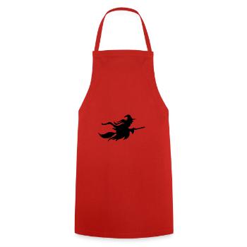 Witch - Cooking Apron - red - Front - AI Model Male 185 dark (185cm)