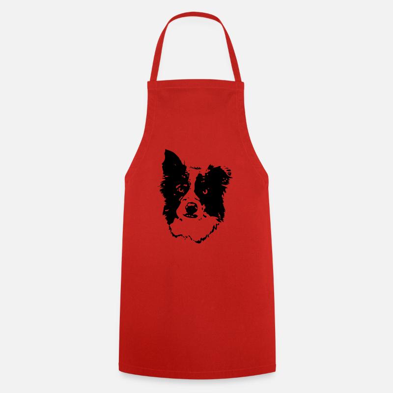 Border_Collie2_cb - Tablier de cuisine - rouge