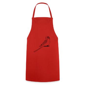 Budgerigar - Cooking Apron - red - Front - AI Model Male 185 dark (185cm)