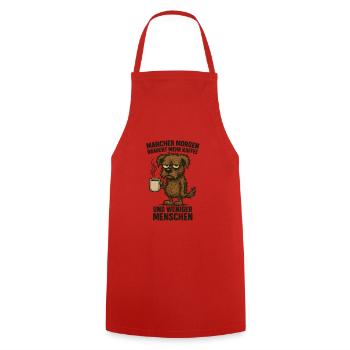 Le matin grogne plus café bureau - Tablier de cuisine - rouge - Devant - AI Model Male 185 dark (185cm)