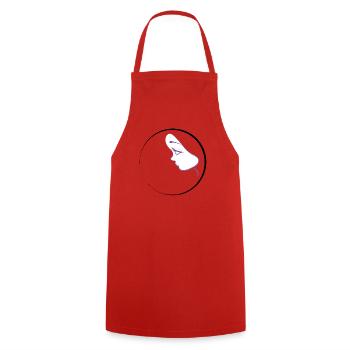 Lila weibliche Silhouette - Kochschürze - Rot - Vorne - AI Model Male 185 dark (185cm)