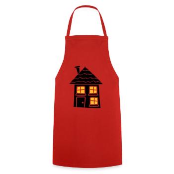 nacht licht fenster dunkel schwarz süßes kleines h - Kochschürze - Rot - Vorne - AI Model Male 185 dark (185cm)