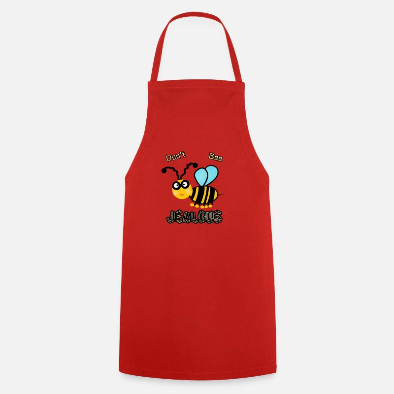 Funny bee - Cooking Apron - red