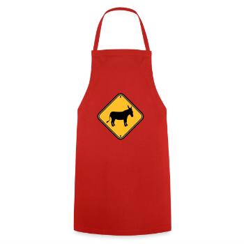 Remarque danger signe avertissement attention précaution ese - Tablier de cuisine - rouge - Devant - AI Model Male 185 dark (185cm)