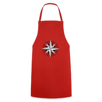 rose des vents - Tablier de cuisine - rouge - Devant - AI Model Male 185 dark (185cm)