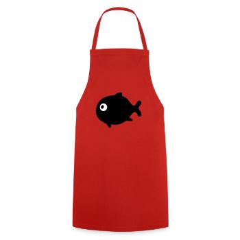 poisson - Tablier de cuisine - rouge - Devant - AI Model Male 185 dark (185cm)