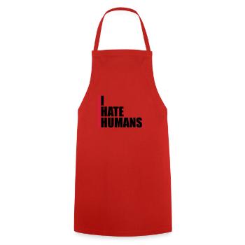 bars cool logo humans text sticker fuck you fu - Cooking Apron - red - Front - AI Model Male 185 dark (185cm)