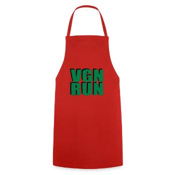 VGN RUN Vegan Laufen Geschenk Geburtstag Sport - Kochschürze - Rot - Vorne - AI Model Male 185 dark (185cm)