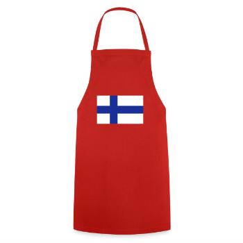 Flag of Finland - Cooking Apron - red - Front - AI Model Male 185 dark (185cm)