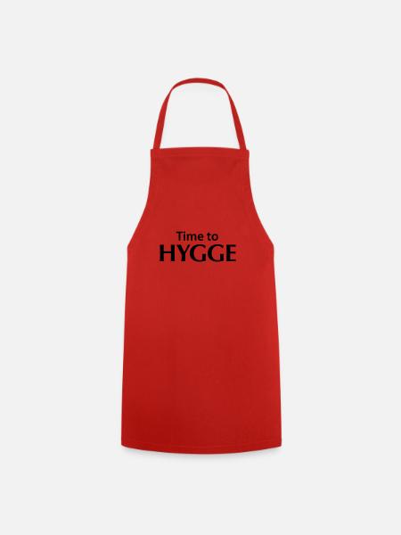 Time to Hygge! Feeling Glücksgefühle Zufriedenheit - Kochschürze - Rot