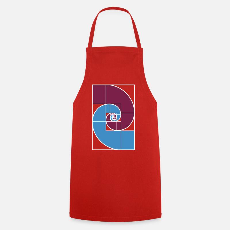 Fibonacci Golden Ratio - Cooking Apron - red