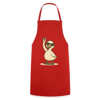 Cool rocker swan chick - Cooking Apron - red - Front - AI Model Male 185 dark (185cm)