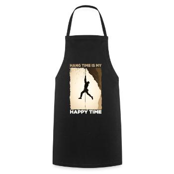 Conception de motivation pour grimpeur suspendu - Tablier de cuisine - noir - Devant - AI Model Male 185 dark (185cm)