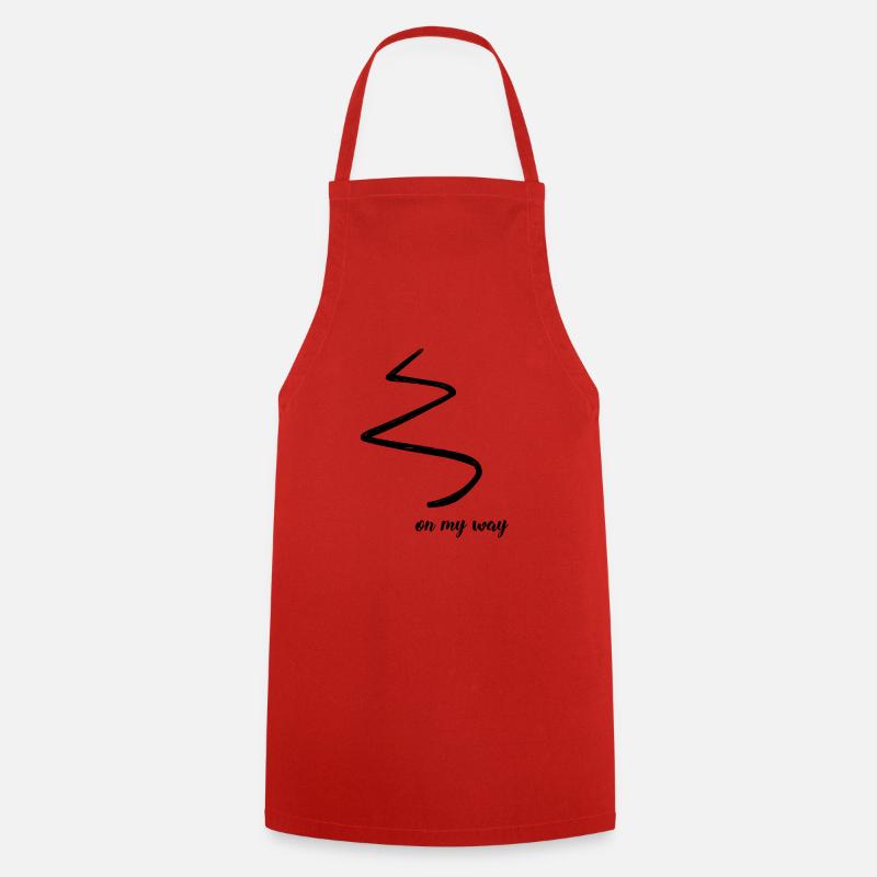 sur mon chemin - Tablier de cuisine - rouge