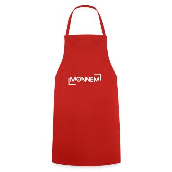 Monnem Mannheim Kurpfalz - Kochschürze - Rot - Vorne - AI Model Male 185 dark (185cm)