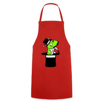 Caterpillar Sir Mr rich monocle top hat magician - Cooking Apron - red - Front - AI Model Male 185 dark (185cm)