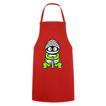 Turtle Knight Épée Fighter Armure Casque - Tablier de cuisine - rouge - Devant - AI Model Male 185 dark (185cm)
