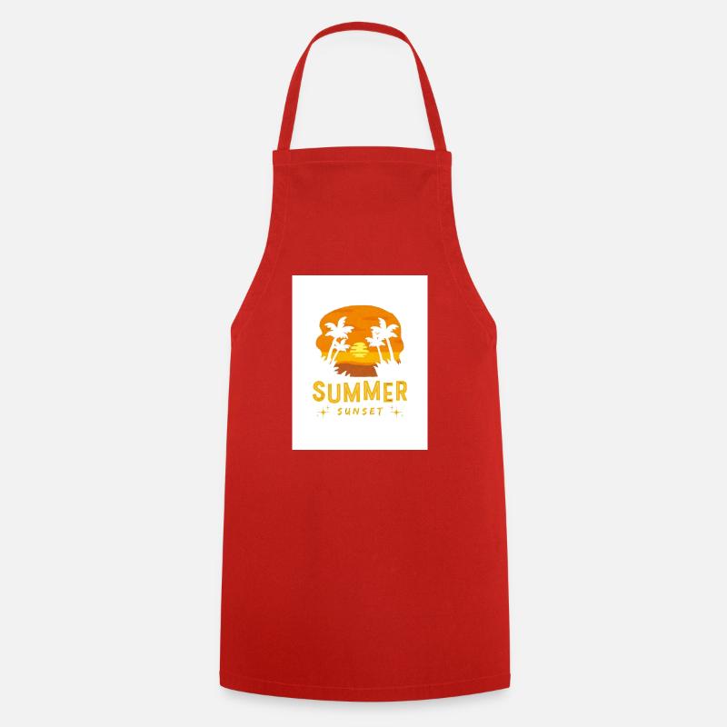 Summer Design - Cooking Apron - red