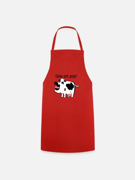 Cow êtes-vous? - Tablier de cuisine - rouge
