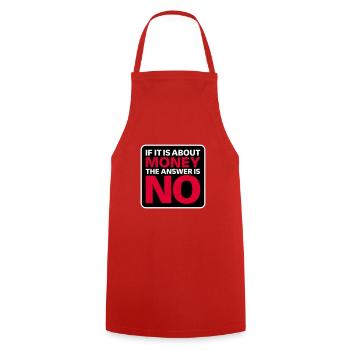 No Money - Tablier de cuisine - rouge - Devant - AI Model Male 185 dark (185cm)