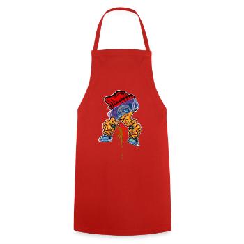 Spray Can Master - Cooking Apron - red - Front - AI Model Male 185 dark (185cm)