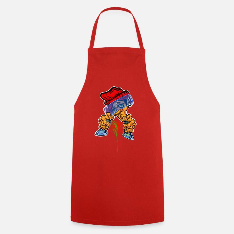 Spray Can Master - Cooking Apron - red