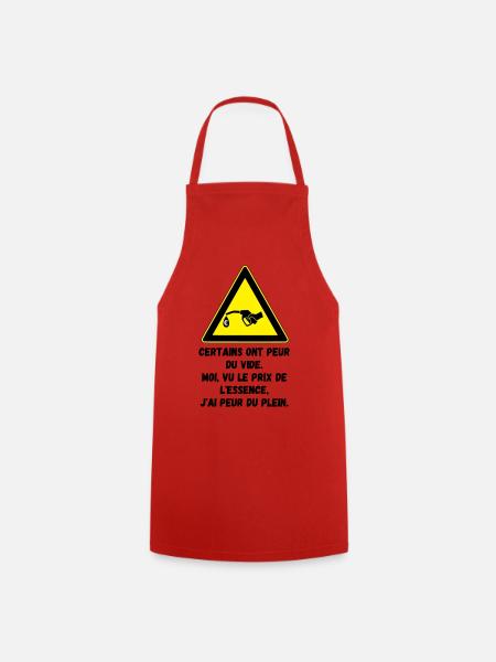 Peur du plein d'essence - Tablier de cuisine - rouge