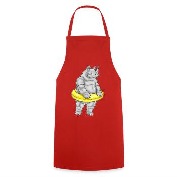 Été de la nage dans le ring de natation Rhino - Tablier de cuisine - rouge - Devant - AI Model Male 185 dark (185cm)