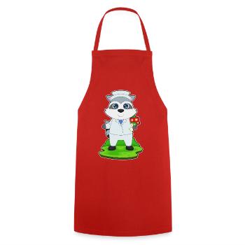 Waschbär Bräutigam Blumen Hochzeit - Kochschürze - Rot - Vorne - AI Model Male 185 dark (185cm)