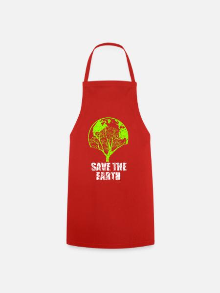SAVE THE EARTH T-SHIRT - Kochschürze - Rot