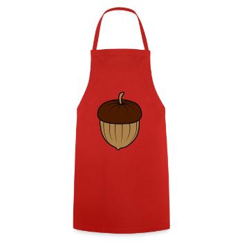 Acorn Nut Design - Cooking Apron - red - Front - AI Model Male 185 dark (185cm)