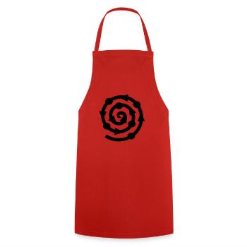 Spiral Tribe Kreis Ravewear - Kochschürze - Rot - Vorne - AI Model Male 185 dark (185cm)