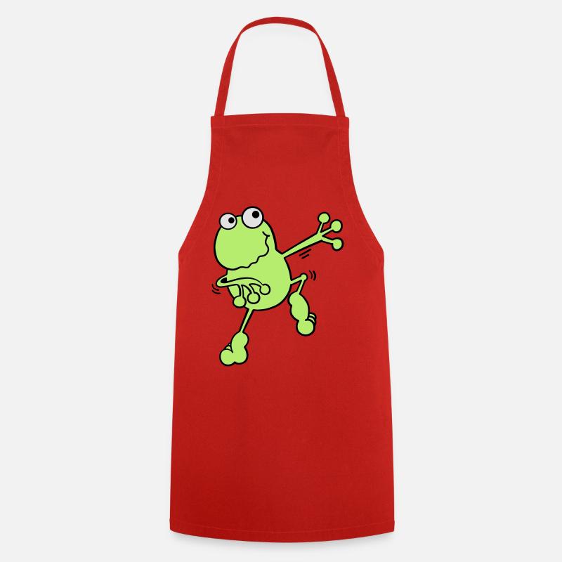 Drôle Grenouille - Tablier de cuisine - rouge