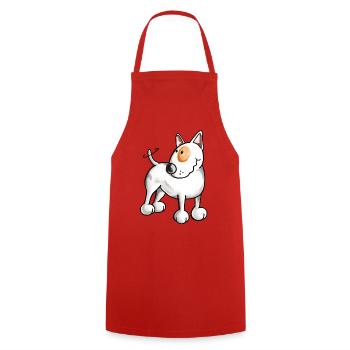 Witziger Bullterrier - Bull Terrier - Geschenk - Kochschürze - Rot - Vorne - AI Model Male 185 dark (185cm)