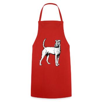 Irish Terrier Mailo 2023 sw - Cooking Apron - red - Front - AI Model Male 185 dark (185cm)